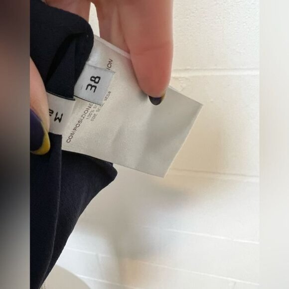 BALENCIAGA SILK Blue Dress With Pleating Size EU 38 - Picture 4 of 15